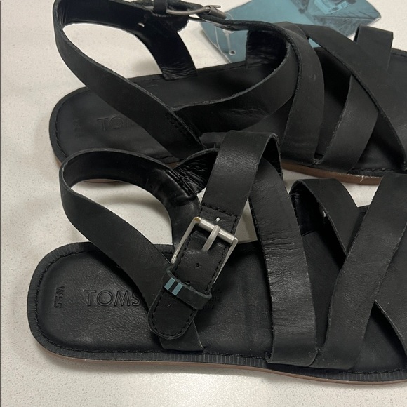 Toms Black Strappy Sandals - Picture 3 of 6